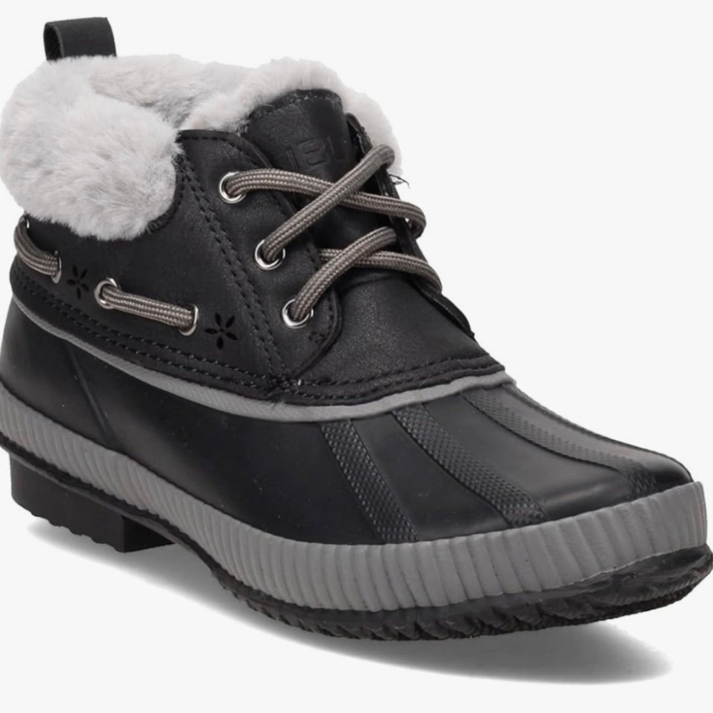 JSPORT Boots Woman's Short Waterproof Duck Faux-fur All-weather Shoes …